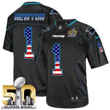 Nike Panthers #1 Cam Newton Black Super Bowl 50 Men's Stitched NFL Elite USA Flag Fashion Jersey Nike Panthers #1 Cam Newton Black Super Bowl 50 Men's Stitched NFL Elite USA Flag Fashion Jersey