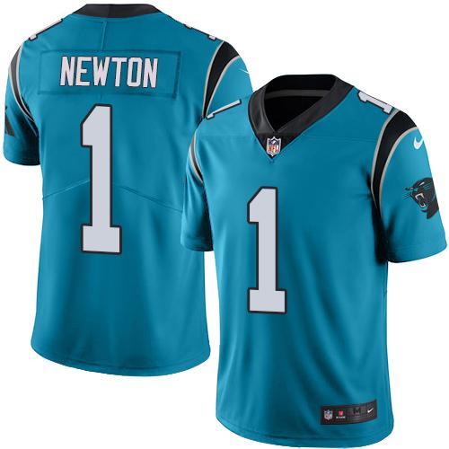 Nike Panthers #1 Cam Newton Blue Youth Stitched NFL Limited Rush Jersey Nike Panthers #1 Cam Newton Blue Youth Stitched NFL Limited Rush Jersey