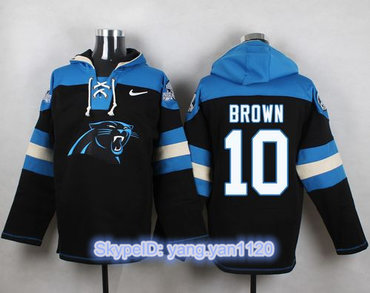 Nike Panthers #10 Corey Brown Black Player Pullover NFL Hoodie Nike Panthers #10 Corey Brown Black Player Pullover NFL Hoodie