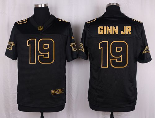 Nike Panthers #19 Ted Ginn Jr Black Men's Stitched NFL Elite Pro Line Gold Collection Jersey Nike Panthers #19 Ted Ginn Jr Black Men's Stitched NFL Elite Pro Line Gold Collection Jersey