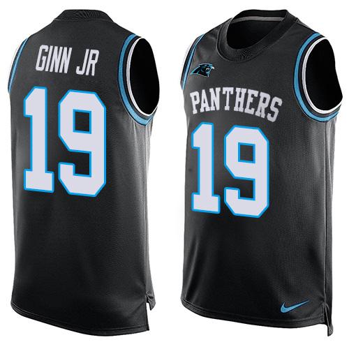 Nike Panthers #19 Ted Ginn Jr Black Team Color Men's Stitched NFL Limited Tank Top Jersey Nike Panthers #19 Ted Ginn Jr Black Team Color Men's Stitched NFL Limited Tank Top Jersey