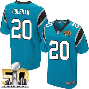 Nike Panthers #20 Kurt Coleman Blue Alternate Super Bowl 50 Men's Stitched NFL Elite Jersey Nike Panthers #20 Kurt Coleman Blue Alternate Super Bowl 50 Men's Stitched NFL Elite Jersey