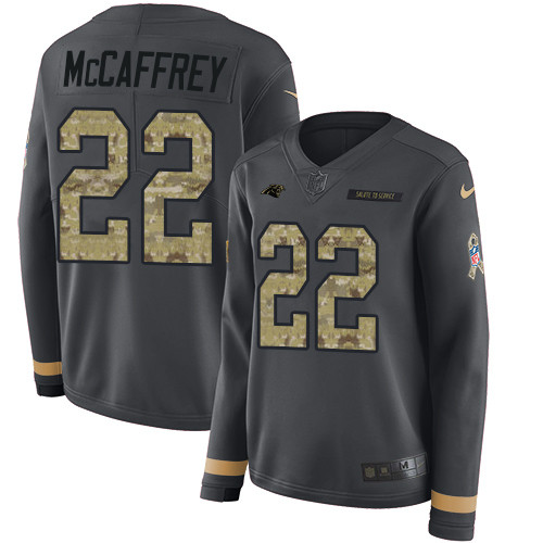 Nike Panthers #22 Christian McCaffrey Anthracite Salute to Nike Panthers #22 Christian McCaffrey Anthracite Salute to