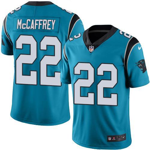 Nike Panthers #22 Christian McCaffrey Blue Youth Stitched NFL Limited Rush Jersey Nike Panthers #22 Christian McCaffrey Blue Youth Stitched NFL Limited Rush Jersey
