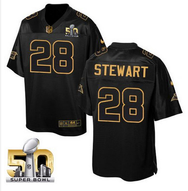 Nike Panthers #28 Jonathan Stewart Black Super Bowl 50 Men's Stitched NFL Elite Pro Line Gold Collection Jersey Nike Panthers #28 Jonathan Stewart Black Super Bowl 50 Men's Stitched NFL Elite Pro Line Gold Collection Jersey