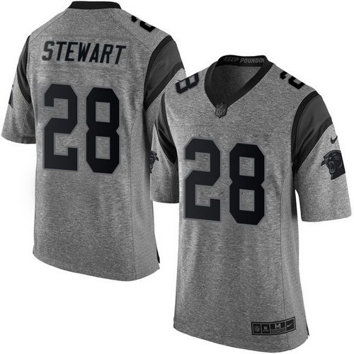 Nike Panthers #28 Jonathan Stewart Gray Men's Stitched NFL Limited Gridiron Gray Jersey Nike Panthers #28 Jonathan Stewart Gray Men's Stitched NFL Limited Gridiron Gray Jersey