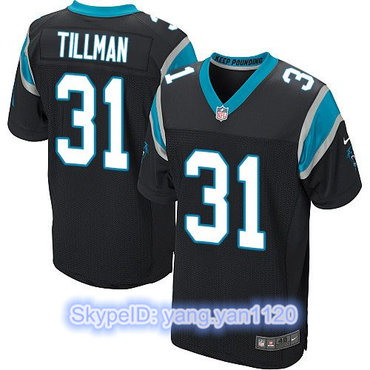Nike Panthers #31 Charles Tillman Black Team Color Men's Stitched NFL Elite Jersey Nike Panthers #31 Charles Tillman Black Team Color Men's Stitched NFL Elite Jersey