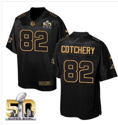Nike Panthers #82 Jerricho Cotchery Black Super Bowl 50 Men's Stitched NFL Elite Pro Line Gold Collection Jersey Nike Panthers #82 Jerricho Cotchery Black Super Bowl 50 Men's Stitched NFL Elite Pro Line Gold Collection Jersey