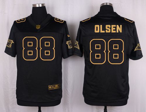 Nike Panthers #88 Greg Olsen Black Men's Stitched NFL Elite Pro Line Gold Collection Jersey Nike Panthers #88 Greg Olsen Black Men's Stitched NFL Elite Pro Line Gold Collection Jersey
