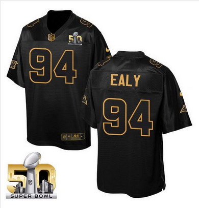 Nike Panthers #94 Kony Ealy Black Super Bowl 50 Men's Stitched NFL Elite Pro Line Gold Collection Jersey Nike Panthers #94 Kony Ealy Black Super Bowl 50 Men's Stitched NFL Elite Pro Line Gold Collection Jersey