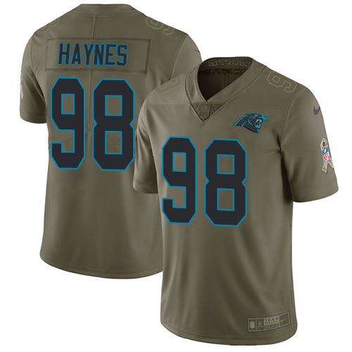 Nike Panthers #98 Marquis Haynes Olive Men's Stitched NFL Limited 2017 Salute To Service Jersey Nike Panthers #98 Marquis Haynes Olive Men's Stitched NFL Limited 2017 Salute To Service Jersey