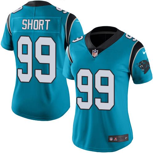 Nike Panthers #99 Kawann Short Blue Women's Stitched NFL Limited Rush Jersey Nike Panthers #99 Kawann Short Blue Women's Stitched NFL Limited Rush Jersey