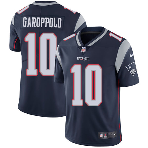 Nike Patriots #10 Jimmy Garoppolo Navy Blue Team Color Men's Stitched NFL Vapor Untouchable Limited Jersey