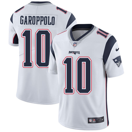 Nike Patriots #10 Jimmy Garoppolo White Youth Stitched NFL Vapor Untouchable Limited Jersey