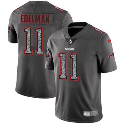 Nike Patriots #11 Julian Edelman Gray Static Youth NFL Vapor Untouchable Game Jersey