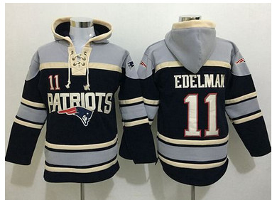 Nike Patriots #11 Julian Edelman Navy Blue Sawyer Hooded Sweatshirt NFL Hoodie Nike Patriots #11 Julian Edelman Navy Blue Sawyer Hooded Sweatshirt NFL Hoodie