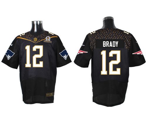 Nike Patriots #12 Tom Brady Black 2016 Pro Bowl Men's Stitched NFL Elite Jersey Nike Patriots #12 Tom Brady Black 2016 Pro Bowl Men's Stitched NFL Elite Jersey