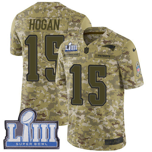 Nike Patriots #15 Chris Hogan Camo Super Bowl LIII Bound Youth Stitched NFL Limited 2018 Salute to Service Jersey Nike Patriots #15 Chris Hogan Camo Super Bowl LIII Bound Youth Stitched NFL Limited 2018 Salute to Service Jersey