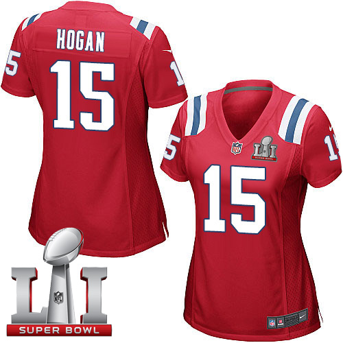 Nike Patriots #15 Chris Hogan Red Alternate Super Bowl LI 51 Women's Stitched NFL Elite Jersey Nike Patriots #15 Chris Hogan Red Alternate Super Bowl LI 51 Women's Stitched NFL Elite Jersey