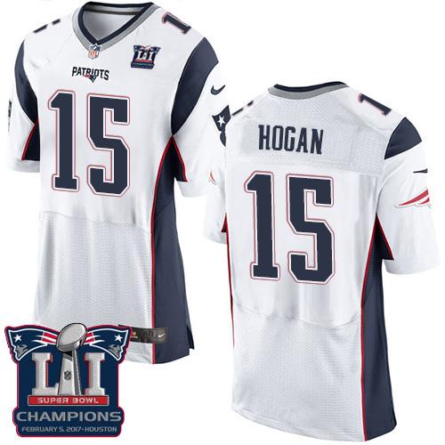 Nike Patriots #15 Chris Hogan White Super Bowl LI Champions Men's Stitched NFL Elite Jersey Nike Patriots #15 Chris Hogan White Super Bowl LI Champions Men's Stitched NFL Elite Jersey
