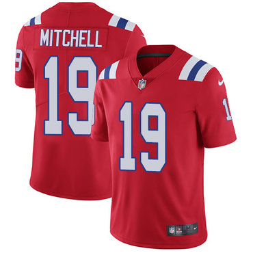 Nike Patriots #19 Malcolm Mitchell Red Alternate Men's Stitched NFL Vapor Untouchable Limited Jersey Nike Patriots #19 Malcolm Mitchell Red Alternate Men's Stitched NFL Vapor Untouchable Limited Jersey