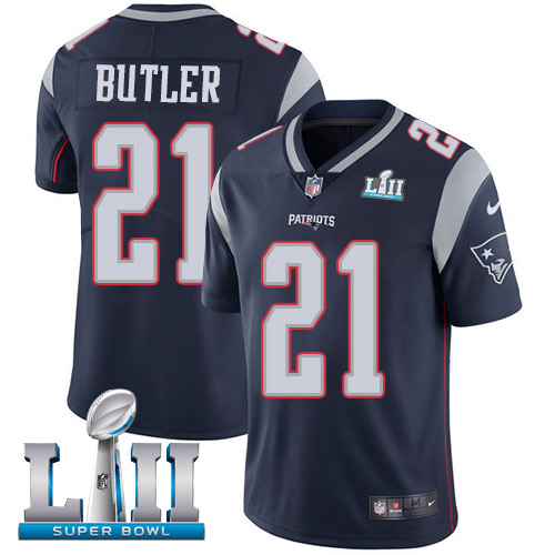 Nike Patriots #21 Malcolm Butler Navy Blue Team Color Super Bowl LII Men's Stitched NFL Vapor Untouchable Limited Jersey Nike Patriots #21 Malcolm Butler Navy Blue Team Color Super Bowl LII Men's Stitched NFL Vapor Untouchable Limited Jersey