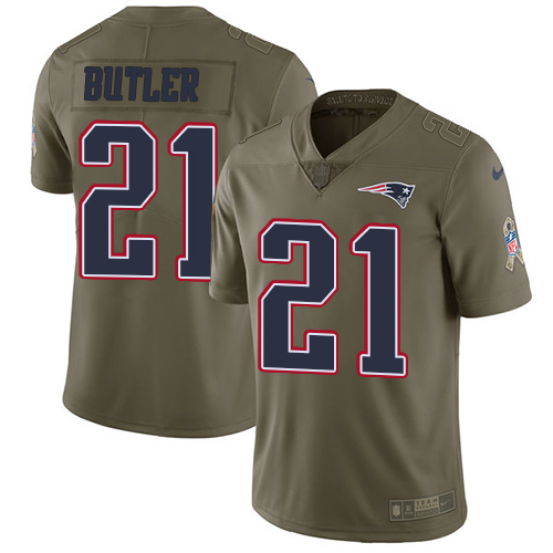 Nike Patriots #21 Malcolm Butler Olive Men's Stitched NFL Limited 2017 Salute To Service Jersey Nike Patriots #21 Malcolm Butler Olive Men's Stitched NFL Limited 2017 Salute To Service Jersey