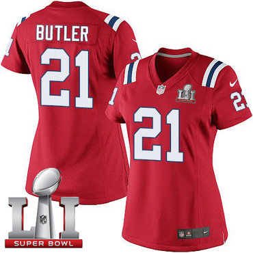 Nike Patriots #21 Malcolm Butler Red Alternate Super Bowl LI 51 Women's Stitched NFL Elite Jersey Nike Patriots #21 Malcolm Butler Red Alternate Super Bowl LI 51 Women's Stitched NFL Elite Jersey