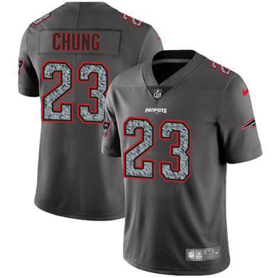 Nike Patriots #23 Patrick Chung Gray Static Men's NFL Vapor Untouchable Game Jersey