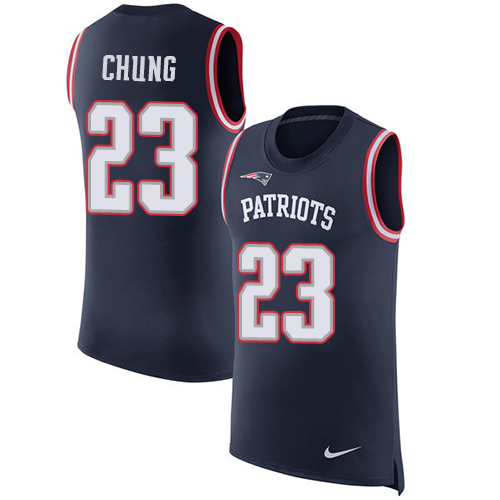 Nike Patriots #23 Patrick Chung Navy Blue Team Color Men's Stitched NFL Limited Rush Tank Top Jersey Nike Patriots #23 Patrick Chung Navy Blue Team Color Men's Stitched NFL Limited Rush Tank Top Jersey