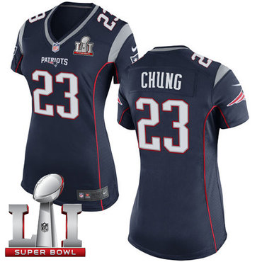Nike Patriots #23 Patrick Chung Navy Blue Team Color Super Bowl LI 51 Women's Stitched NFL New Elite Jersey Nike Patriots #23 Patrick Chung Navy Blue Team Color Super Bowl LI 51 Women's Stitched NFL New Elite Jersey
