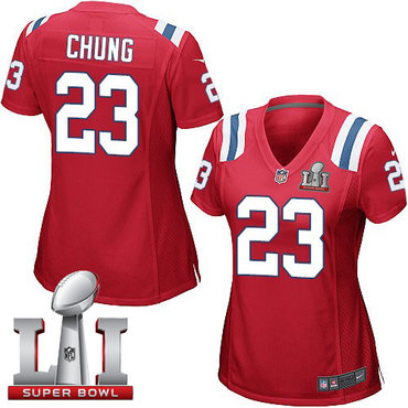 Nike Patriots #23 Patrick Chung Red Alternate Super Bowl LI 51 Women's Stitched NFL Elite Jersey Nike Patriots #23 Patrick Chung Red Alternate Super Bowl LI 51 Women's Stitched NFL Elite Jersey