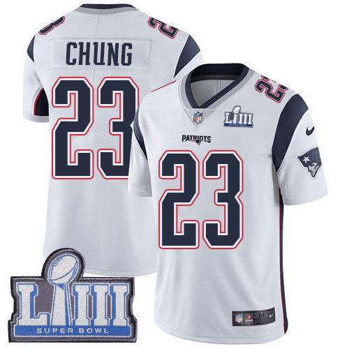 Nike Patriots #23 Patrick Chung White Super Bowl LIII Bound Youth Stitched NFL Vapor NFL Vapor Untouchable Limited Jersey Nike Patriots #23 Patrick Chung White Super Bowl LIII Bound Youth Stitched NFL Vapor NFL Vapor Untouchable Limited Jersey