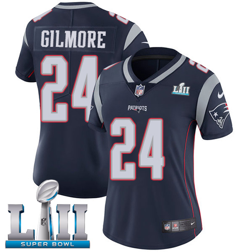Nike Patriots #24 Stephon Gilmore Navy Blue Team Color Super Bowl LII Women's Stitched NFL Vapor Untouchable Limited Jersey Nike Patriots #24 Stephon Gilmore Navy Blue Team Color Super Bowl LII Women's Stitched NFL Vapor Untouchable Limited Jersey