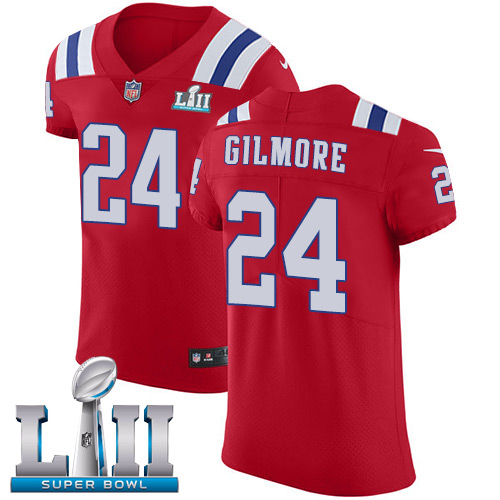 Nike Patriots #24 Stephon Gilmore Red Alternate Super Bowl LII Men's Stitched NFL Vapor Untouchable Elite Jersey Nike Patriots #24 Stephon Gilmore Red Alternate Super Bowl LII Men's Stitched NFL Vapor Untouchable Elite Jersey