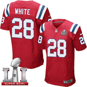 Nike Patriots #28 James White Red Alternate Super Bowl LI 51 Men's Stitched NFL Elite Jersey Nike Patriots #28 James White Red Alternate Super Bowl LI 51 Men's Stitched NFL Elite Jersey