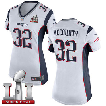 Nike Patriots #32 Devin McCourty White Super Bowl LI 51 Women's Stitched NFL New Elite Jersey Nike Patriots #32 Devin McCourty White Super Bowl LI 51 Women's Stitched NFL New Elite Jersey