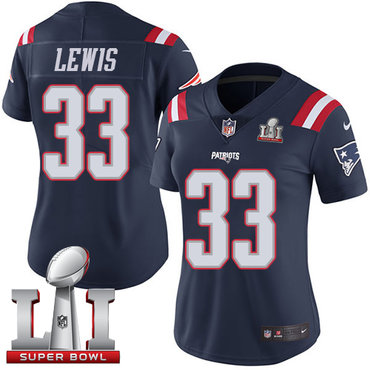 Nike Patriots #33 Dion Lewis Navy Blue Super Bowl LI 51 Women's Stitched NFL Limited Rush Jersey Nike Patriots #33 Dion Lewis Navy Blue Super Bowl LI 51 Women's Stitched NFL Limited Rush Jersey