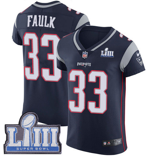 Nike Patriots #33 Kevin Faulk Navy Blue Team Color Super Bowl LIII Bound Men's Stitched NFL Vapor Untouchable Elite Jersey Nike Patriots #33 Kevin Faulk Navy Blue Team Color Super Bowl LIII Bound Men's Stitched NFL Vapor Untouchable Elite Jersey