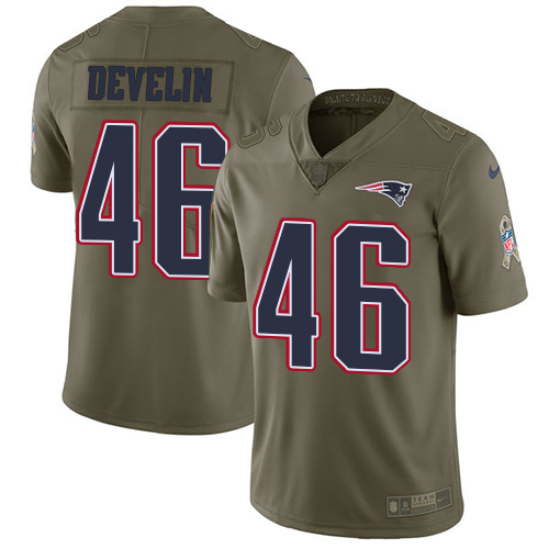 Nike Patriots #46 James Develin Olive Men's Stitched NFL Limited 2017 Salute To Service Jersey Nike Patriots #46 James Develin Olive Men's Stitched NFL Limited 2017 Salute To Service Jersey