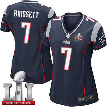 Nike Patriots #7 Jacoby Brissett Navy Blue Team Color Super Bowl LI 51 Women's Stitched NFL New Elite Jersey Nike Patriots #7 Jacoby Brissett Navy Blue Team Color Super Bowl LI 51 Women's Stitched NFL New Elite Jersey