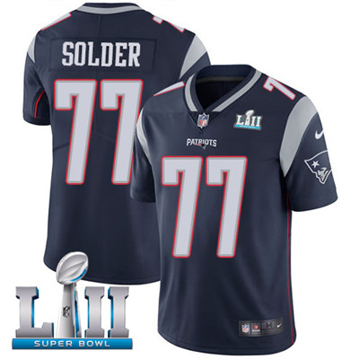 Nike Patriots #77 Nate Solder Navy Blue Team Color Super Bowl LII Youth Stitched NFL Vapor Untouchable Limited Jersey Nike Patriots #77 Nate Solder Navy Blue Team Color Super Bowl LII Youth Stitched NFL Vapor Untouchable Limited Jersey
