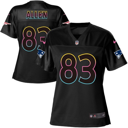 Nike Patriots #83 Dwayne Allen Black Women's NFL Fashion Game Jersey Nike Patriots #83 Dwayne Allen Black Women's NFL Fashion Game Jersey