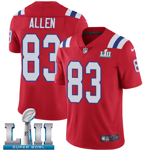 Nike Patriots #83 Dwayne Allen Red Alternate Super Bowl LII Men's Stitched NFL Vapor Untouchable Limited Jersey Nike Patriots #83 Dwayne Allen Red Alternate Super Bowl LII Men's Stitched NFL Vapor Untouchable Limited Jersey