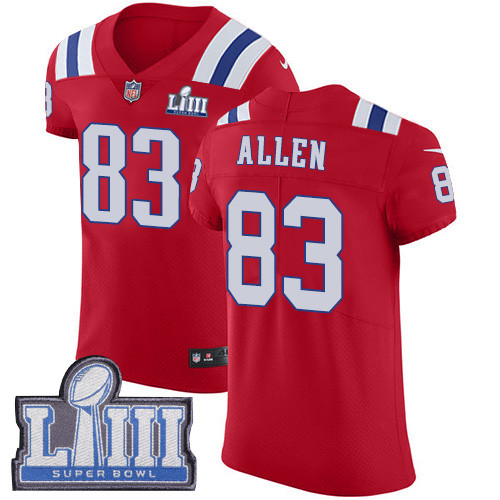 Nike Patriots #83 Dwayne Allen Red Alternate Super Bowl LIII Bound Men's Stitched NFL Vapor Untouchable Elite Jersey Nike Patriots #83 Dwayne Allen Red Alternate Super Bowl LIII Bound Men's Stitched NFL Vapor Untouchable Elite Jersey