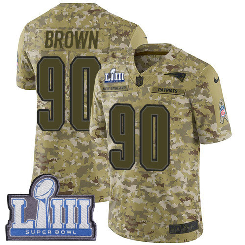 Nike Patriots #90 Malcom Brown Camo Super Bowl LIII Bound Men's Stitched NFL Limited 2018 Salute To Service Jersey Nike Patriots #90 Malcom Brown Camo Super Bowl LIII Bound Men's Stitched NFL Limited 2018 Salute To Service Jersey