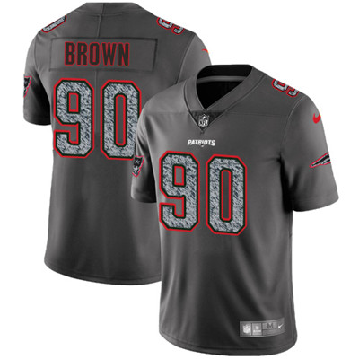 Nike Patriots #90 Malcom Brown Gray Static Men's NFL Vapor Untouchable Game Jersey