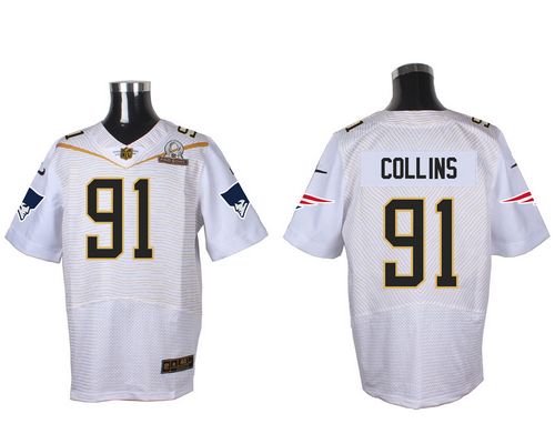 Nike Patriots #91 Jamie Collins White 2016 Pro Bowl Men's Stitched NFL Elite Jersey Nike Patriots #91 Jamie Collins White 2016 Pro Bowl Men's Stitched NFL Elite Jersey