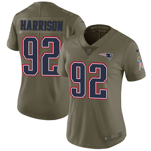 Nike Patriots #92 James Harrison Olive Women's Stitched NFL Limited 2017 Salute to Service Jersey Nike Patriots #92 James Harrison Olive Women's Stitched NFL Limited 2017 Salute to Service Jersey