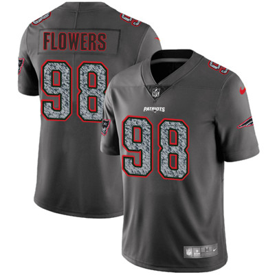 Nike Patriots #98 Trey Flowers Gray Static Youth NFL Vapor Untouchable Game Jersey